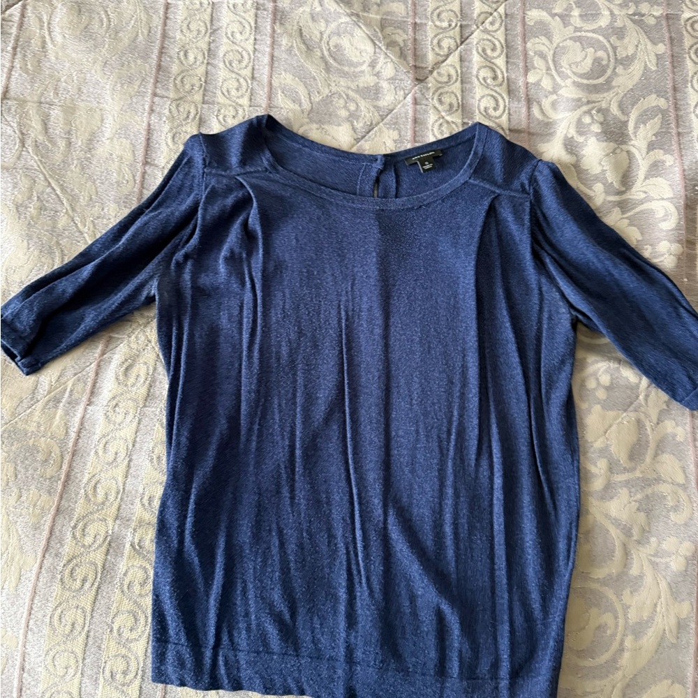 Ann Taylor Navy Knit Top